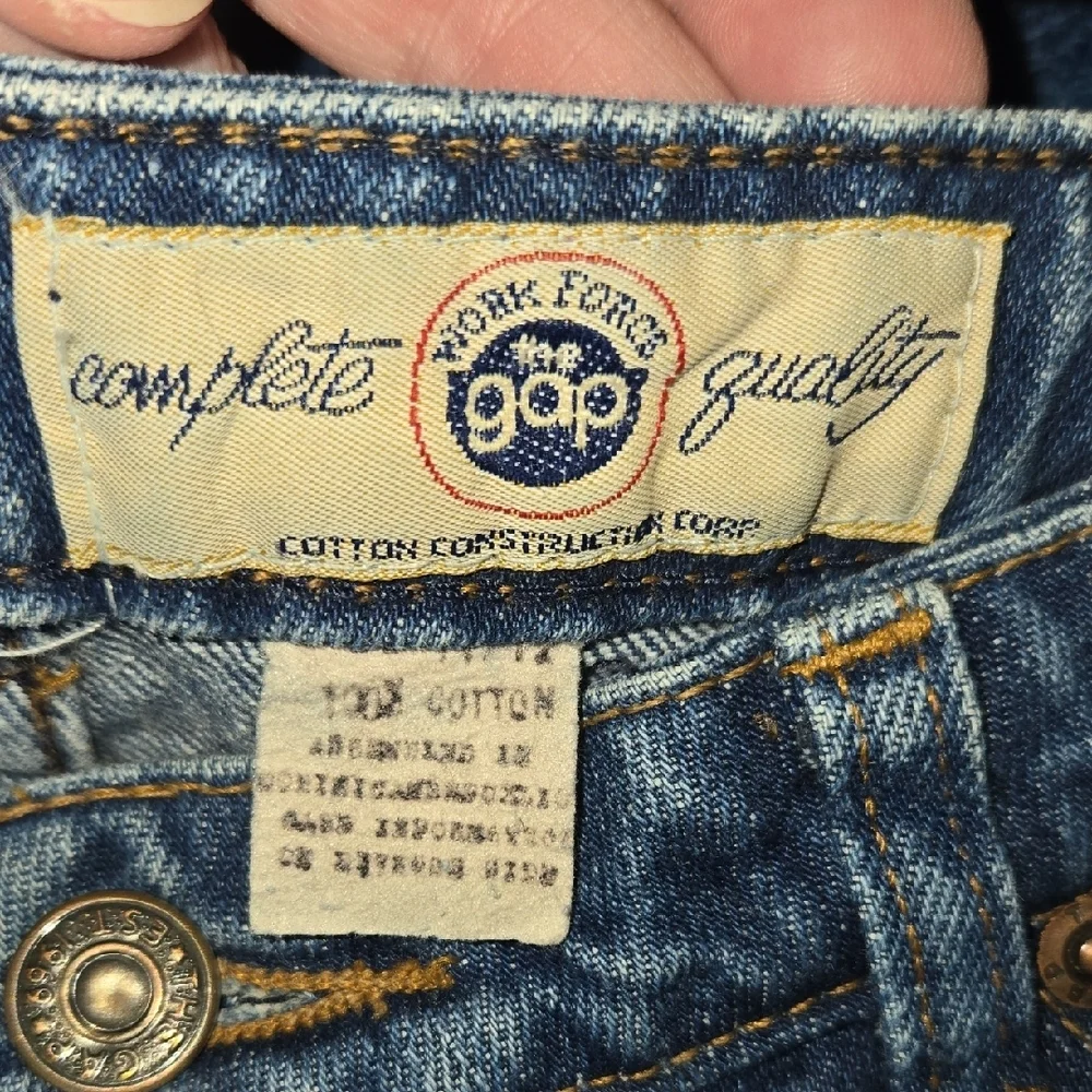 GAP Vintage WORK FORCE High Rise Jeans Classic OLD SCHOOL Made In USA 11-12 - Picture 17 of 17